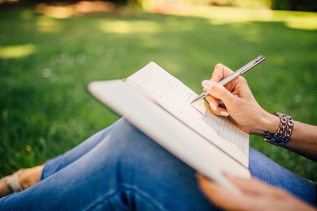 Girl with notebook